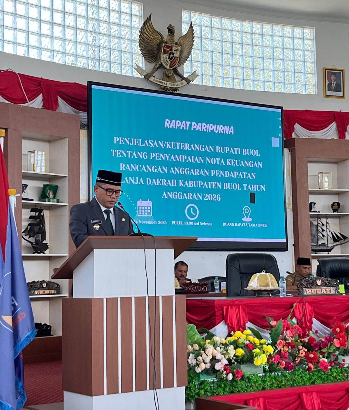 Pemkab Buol Sampaikan Nota Keuangan RAPBD 2026 dalam Rapat Paripurna DPRD