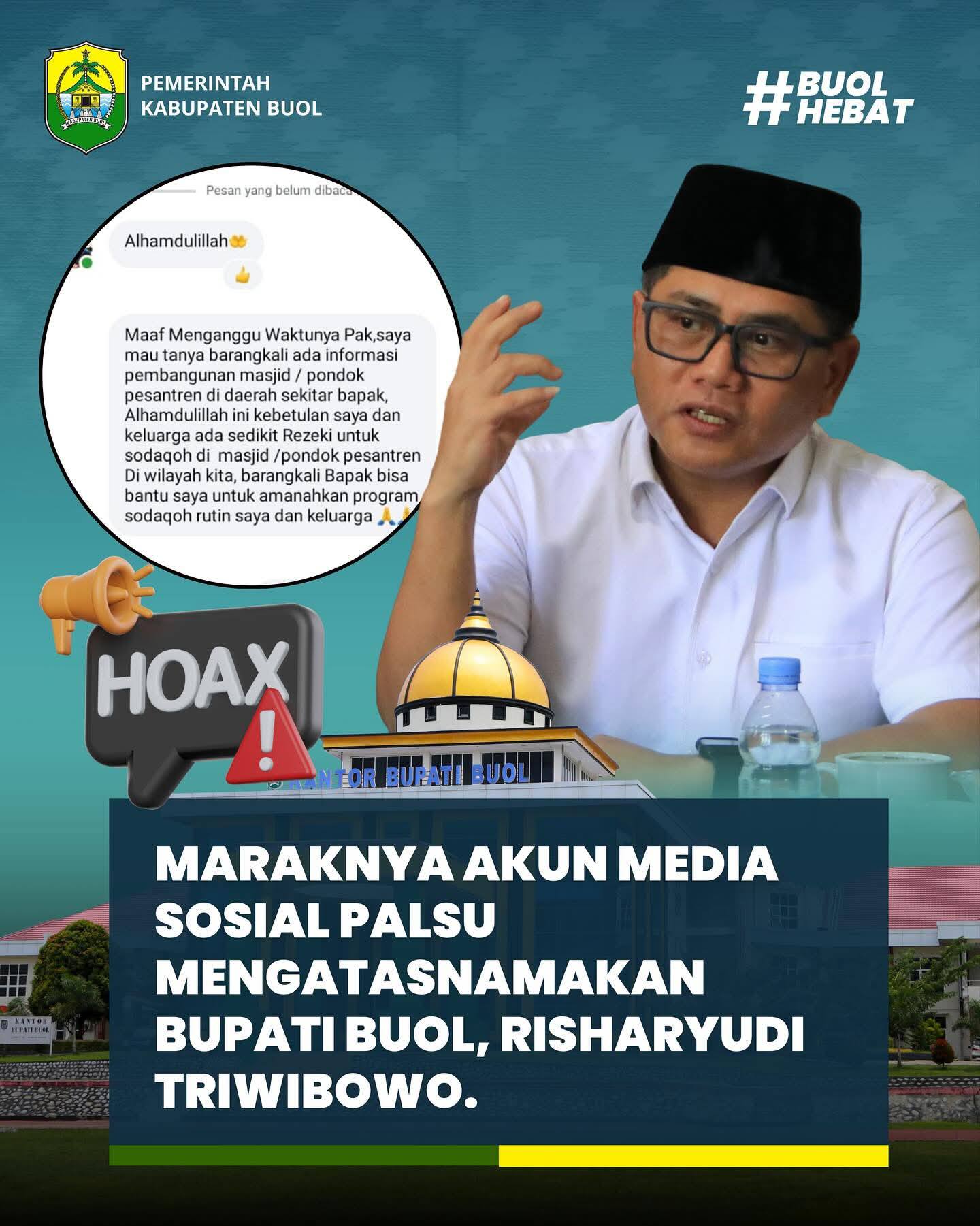 Beredar Akun Palsu Mengatasnamakan Bupati Buol di Media Sosial